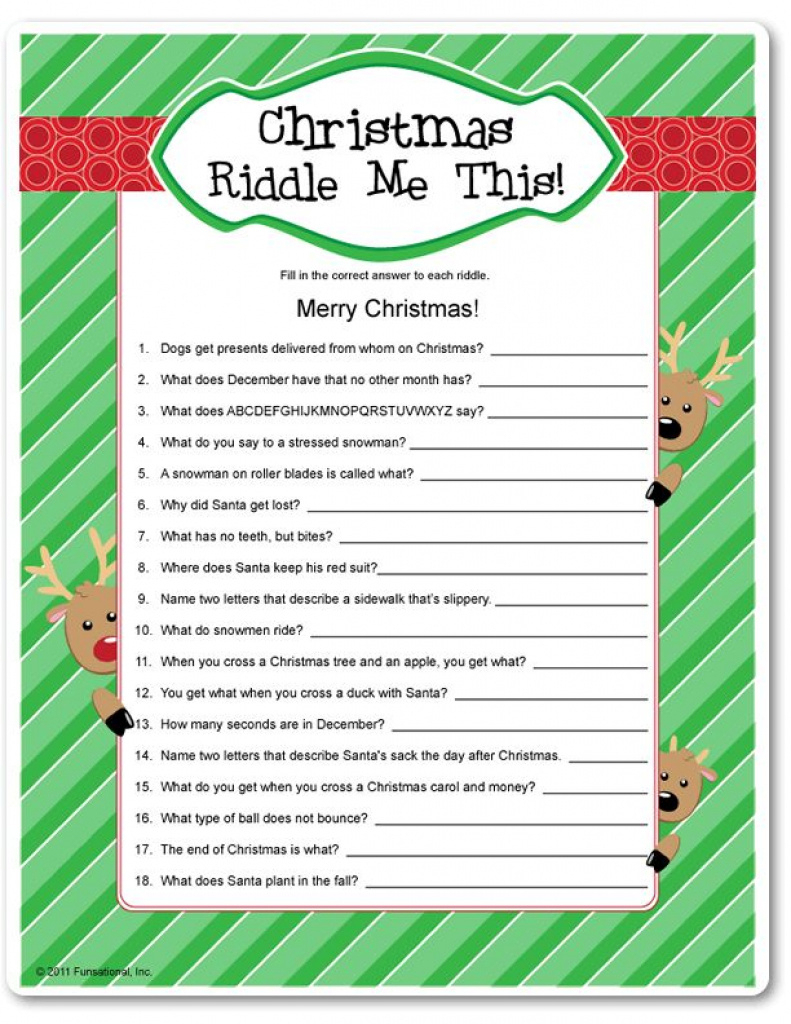 33 Best Christmas Riddles For Kids - Humoropedia Within Free - Free Printable Christmas Riddle Games