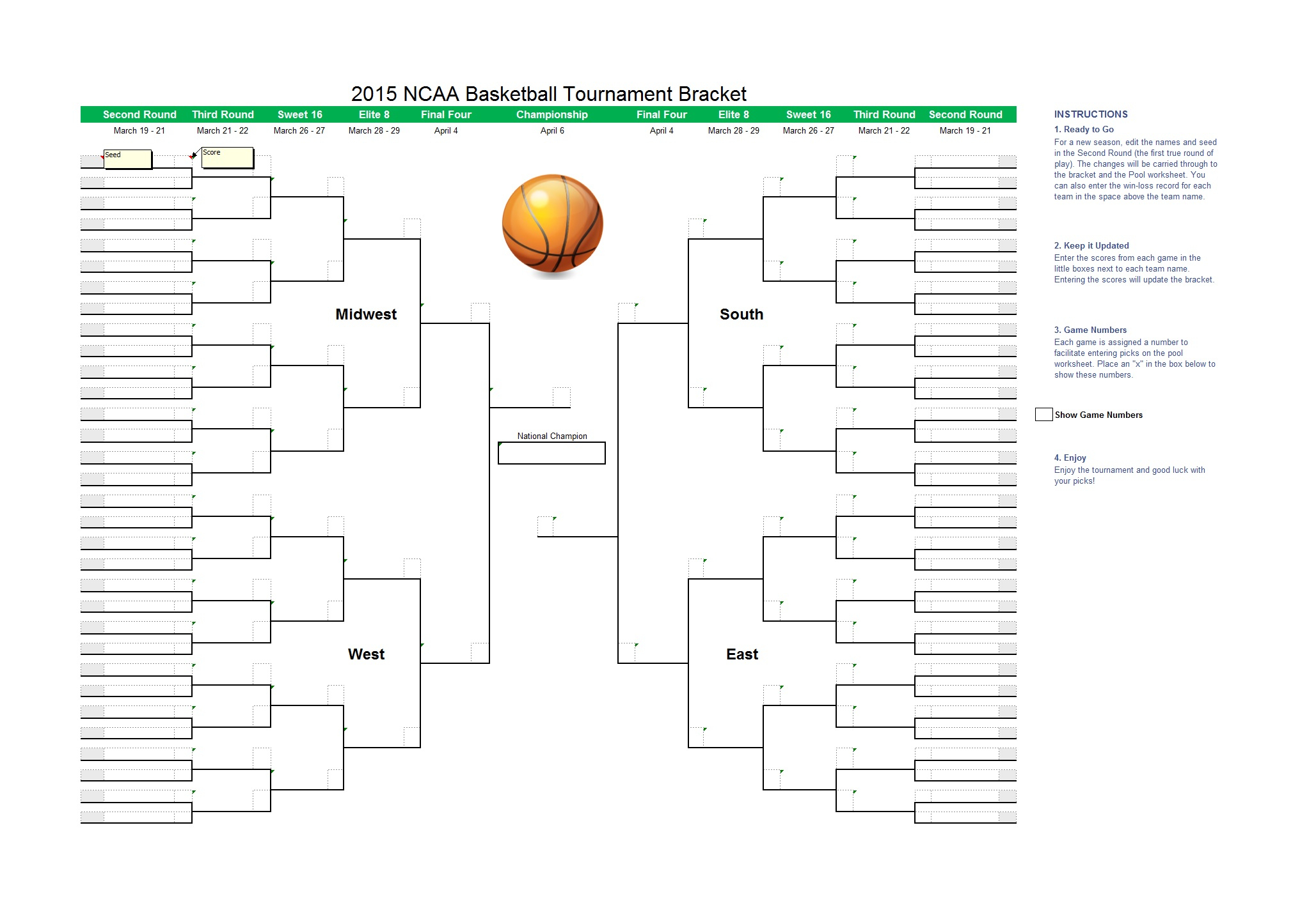 34 Blank Tournament Bracket Templates (&amp;amp;100% Free) - Template Lab - Free Printable Wrestling Brackets