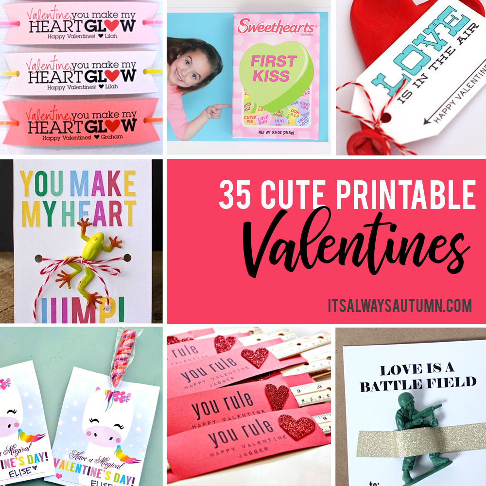 35 Adorable Diy Valentine&amp;#039;s Cards To Print At Home For Your Kids - Free Printable Valentines Day Cards For Her