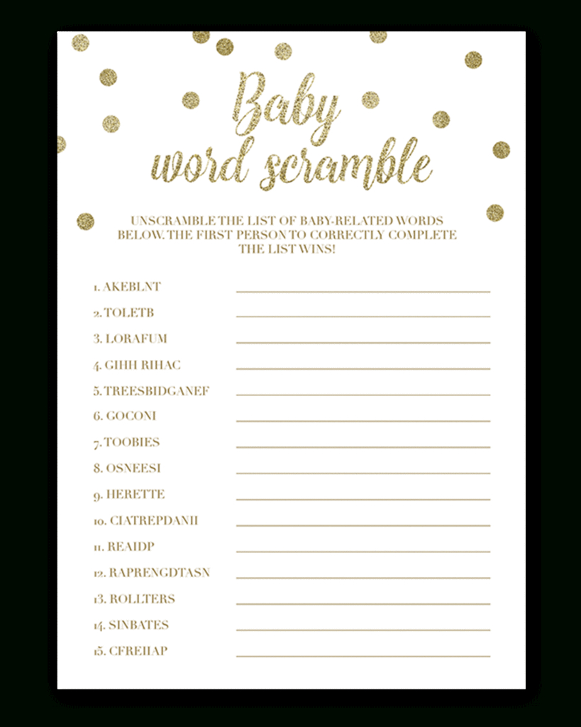 36 Adorable Baby Shower Word Scrambles | Kittybabylove - Free Printable Baby Shower Word Search