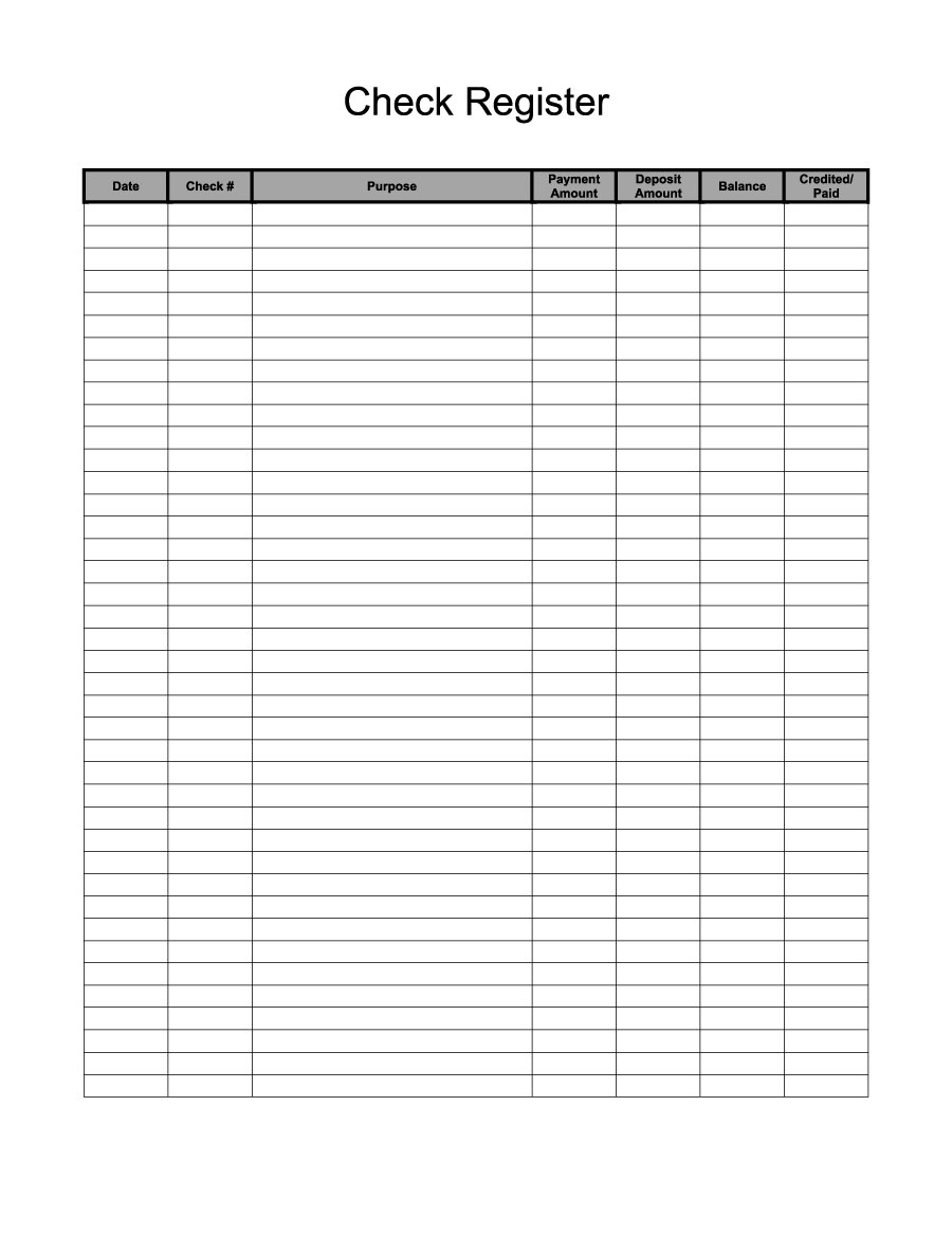37 Checkbook Register Templates [100% Free, Printable] ᐅ Template Lab - Free Printable Blank Checks