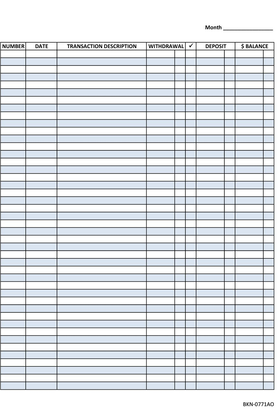 37 Checkbook Register Templates [100% Free, Printable] - Template Lab - Free Printable Check Register