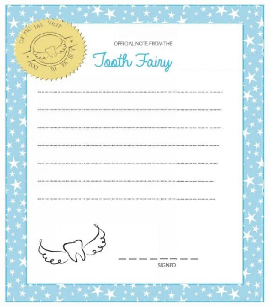 37 Tooth Fairy Certificates &amp;amp; Letter Templates - Printable Templates - Tooth Fairy Stationery Free Printable