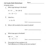 3Rd Grade Math Review Worksheet   Free Printable Educational   Free Printable Math Worksheets For 3Rd Grade
