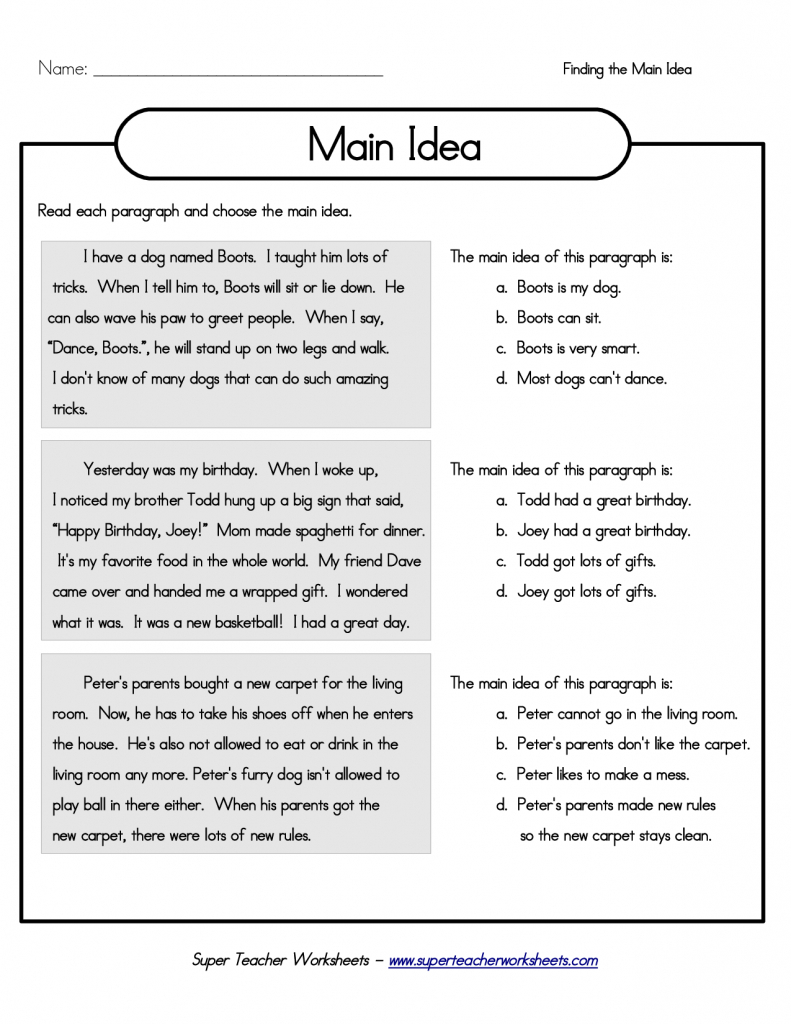 3Rd Grade Reading Comprehension Worksheets Free Printable Intended - Free Printable 3Rd Grade Reading Worksheets