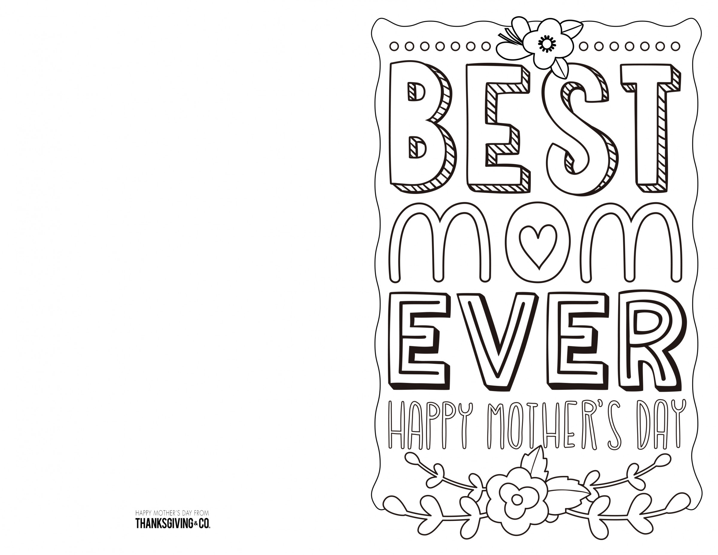 4 Free Printable Mother&amp;#039;s Day Ecards To Color - Thanksgiving - Free Printable Mothers Day Cards To Color