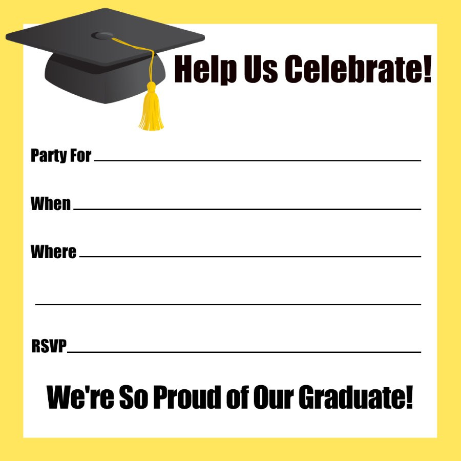 40+ Free Graduation Invitation Templates - Template Lab - Free Printable Graduation Announcements