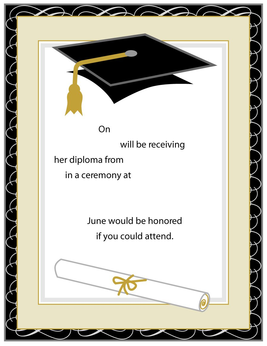 40+ Free Graduation Invitation Templates - Template Lab - Free Printable Graduation Announcements