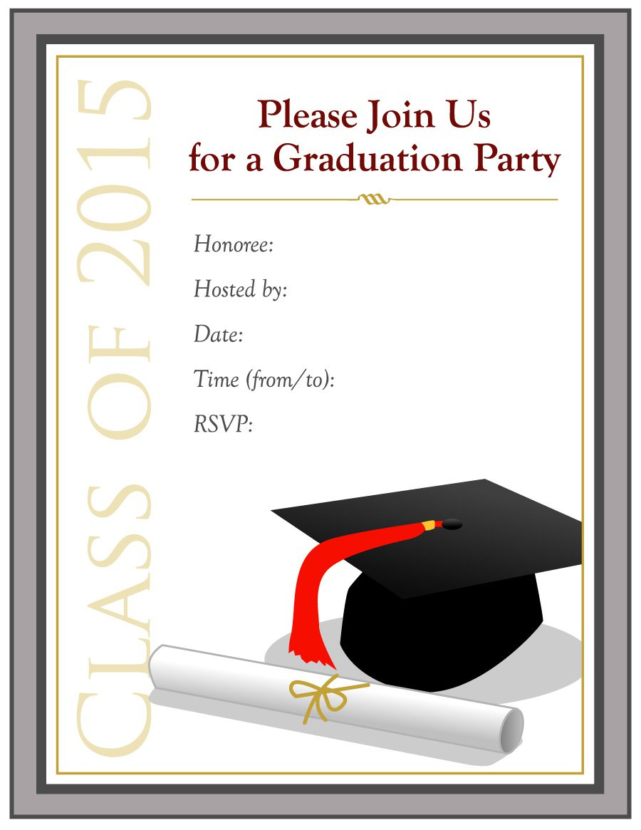 40+ Free Graduation Invitation Templates - Template Lab - Free Printable Graduation Dinner Invitations