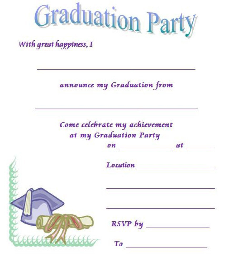40+ Free Graduation Invitation Templates - Template Lab - Free Printable Graduation Invitations