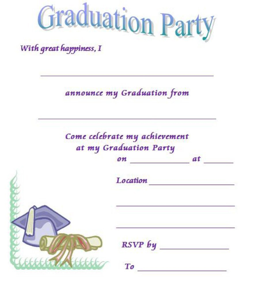 Free Printable Graduation Party Invitations