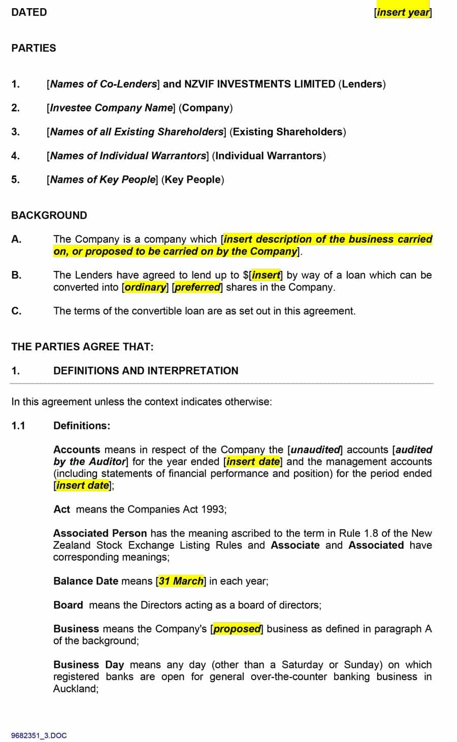 40+ Free Loan Agreement Templates [Word &amp;amp; Pdf] - Template Lab - Free Printable Personal Loan Forms