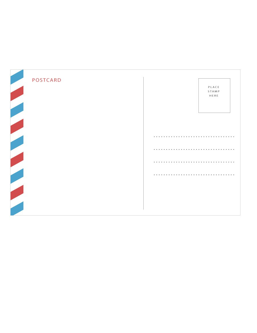 40+ Great Postcard Templates &amp;amp; Designs [Word + Pdf] - Template Lab - Free Printable Postcards