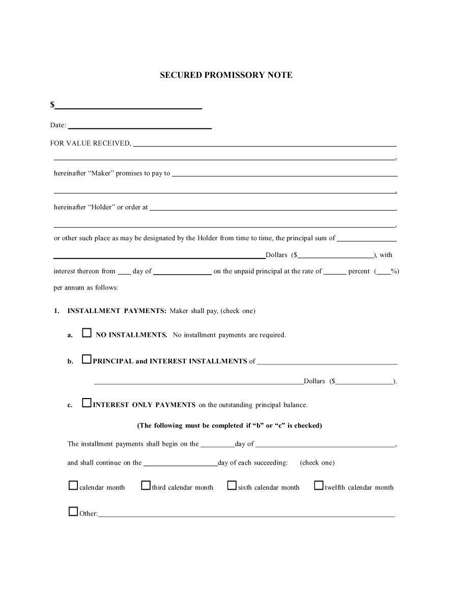 45 Free Promissory Note Templates &amp;amp; Forms [Word &amp;amp; Pdf] - Template Lab - Free Printable Promissory Note