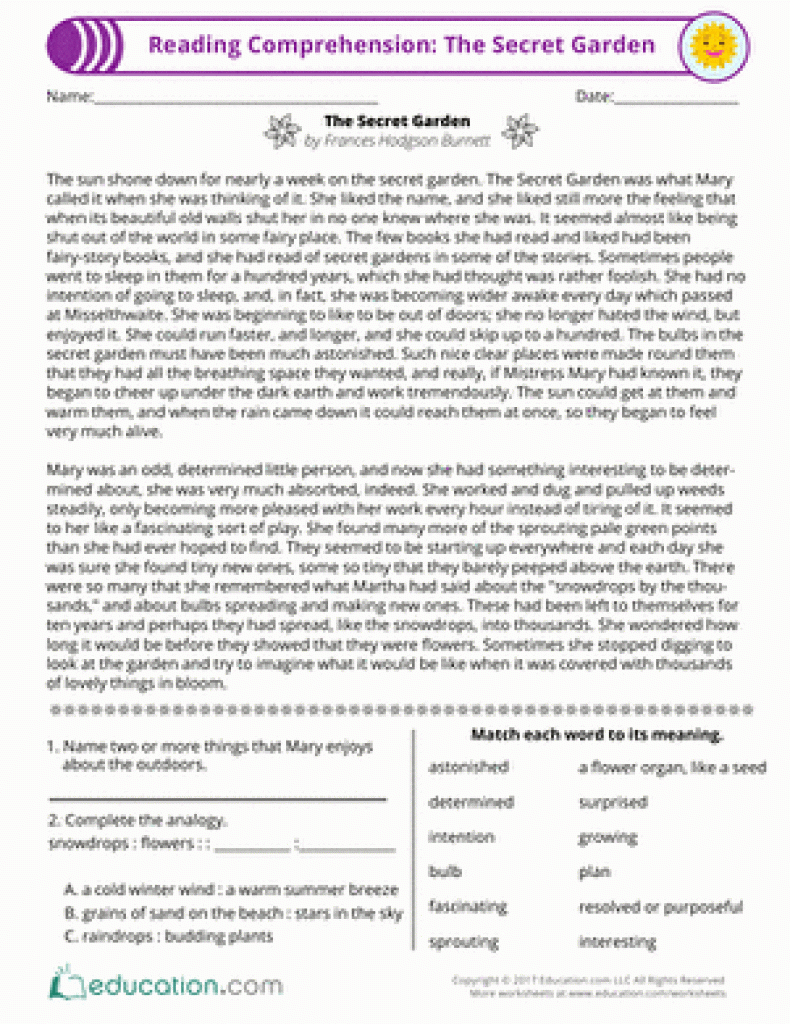 4Th Grade Comprehension Worksheets &amp;amp; Free Printables | Education - Free Printable Short Stories For 4Th Graders