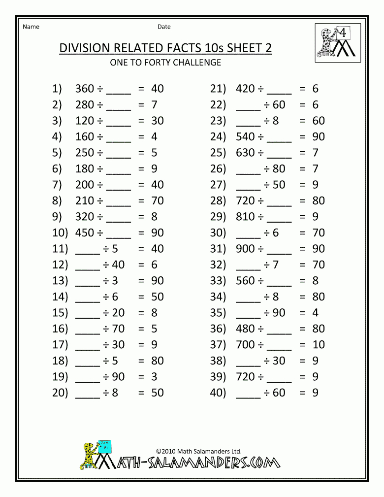 4Th Grade Math Worksheets Printable Free | Anushka Shyam | Pinterest - Free Printable Math Worksheets For 4Th Grade