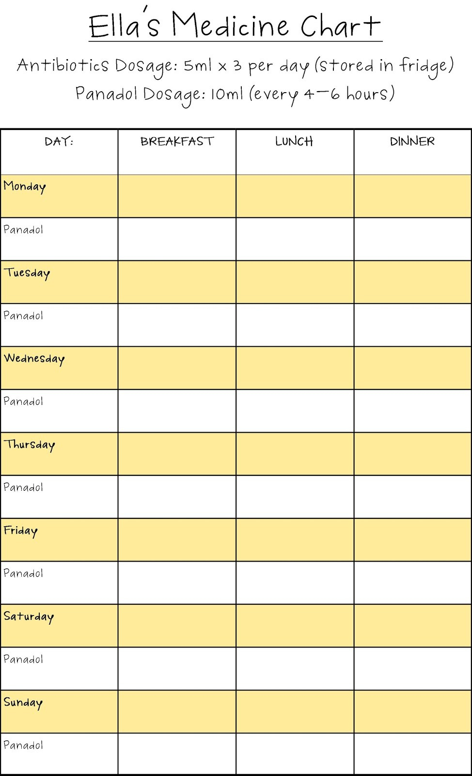 5 Best Images Of Free Printable Medication Schedule … – Jowo - Medication Chart Printable Free