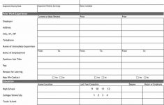 Application For Employment Form Free Printable