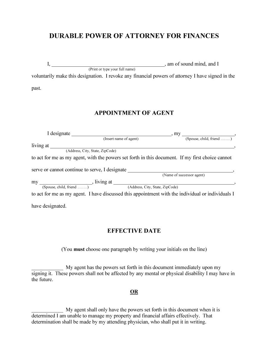 50 Free Power Of Attorney Forms &amp;amp; Templates (Durable, Medical,general) - Free Printable Power Of Attorney