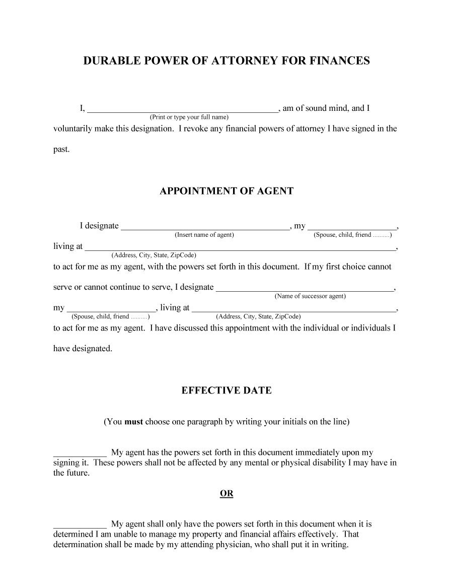 50 Free Power Of Attorney Forms &amp;amp; Templates (Durable, Medical,general) - Free Printable Power Of Attorney Forms