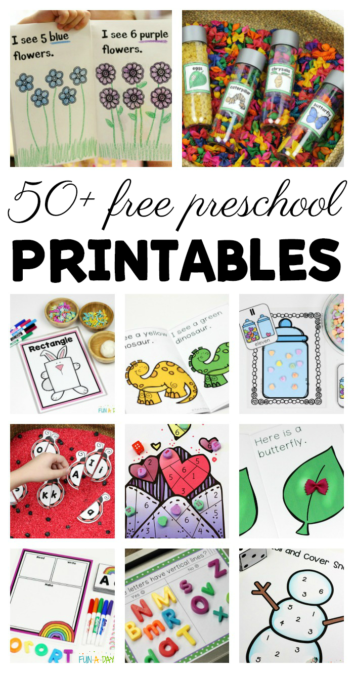 50+ Free Preschool Printables For Early Childhood Classrooms | Fun-A - Free Printable Early Childhood Activities