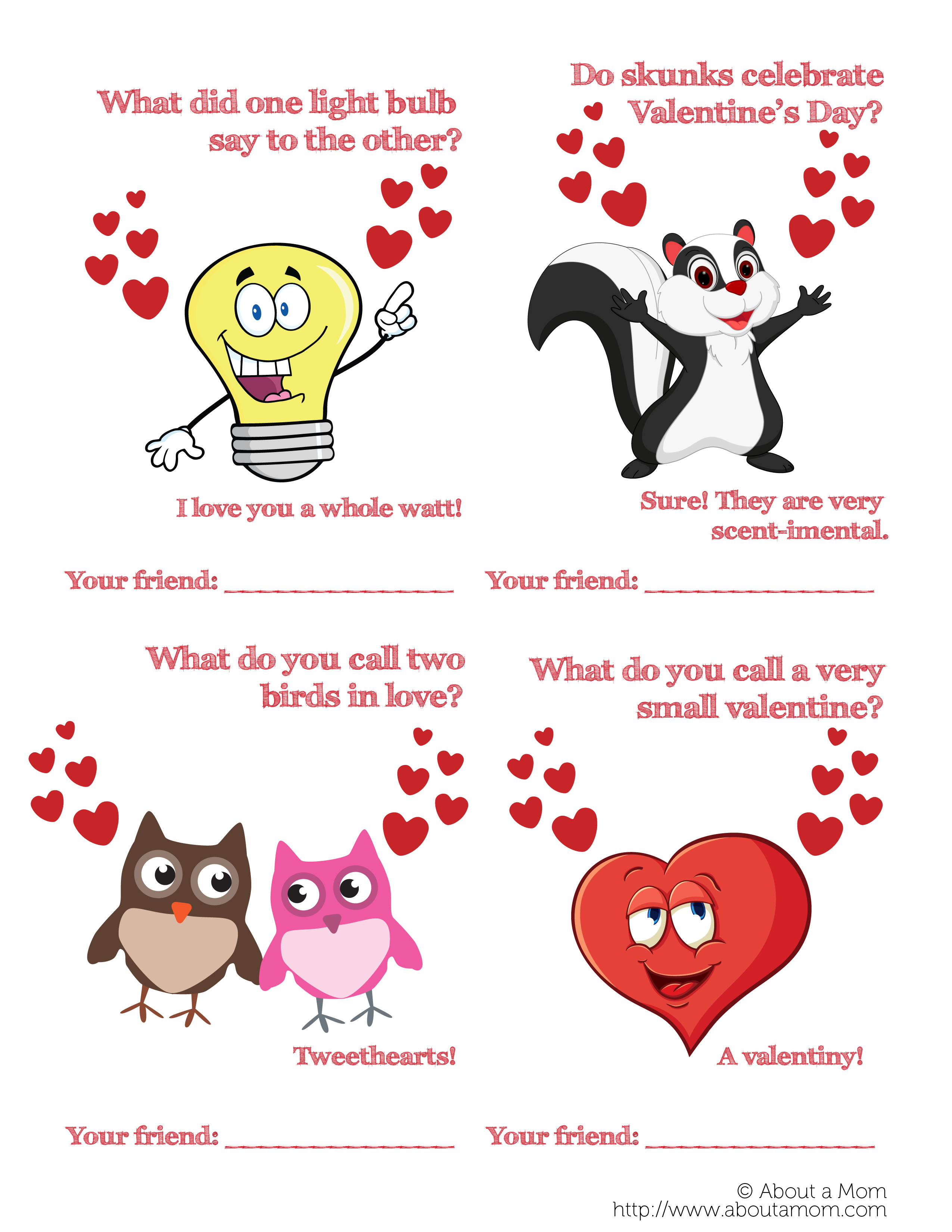 50 Free Printable Valentine&amp;#039;s Day Cards - Free Printable Valentines Day Cards For Parents