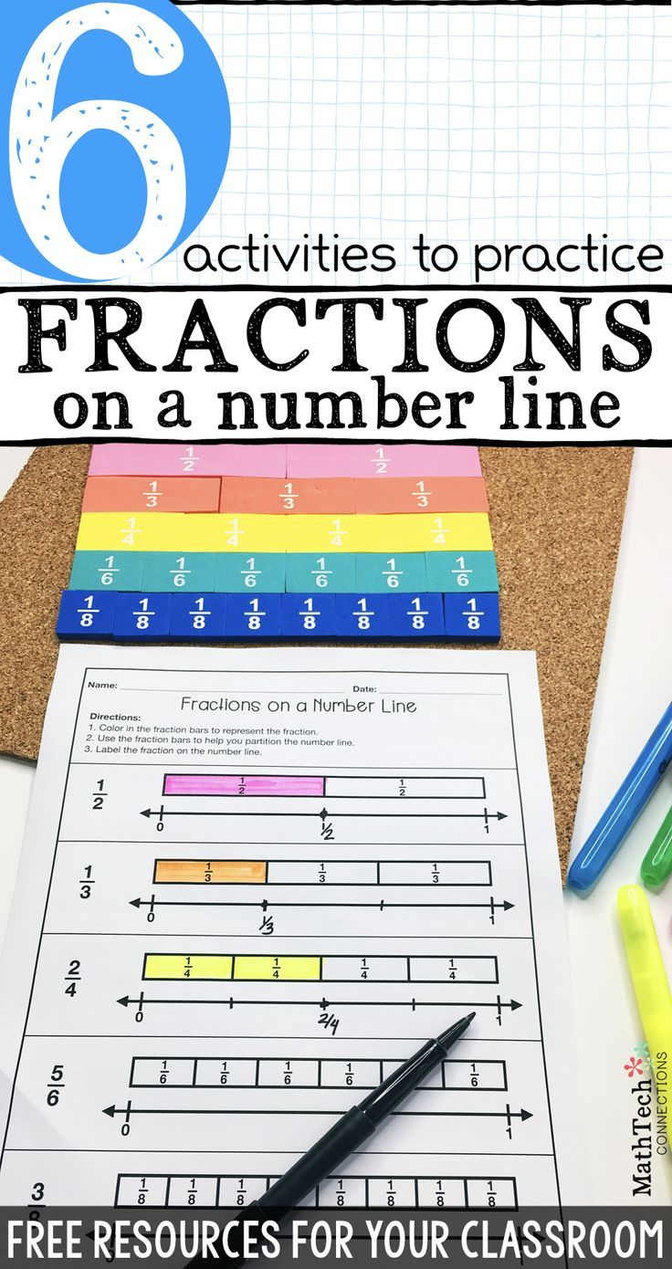 6 Activities To Practice Fractions On A Number Line - Download Free - Free Printable Math Centers