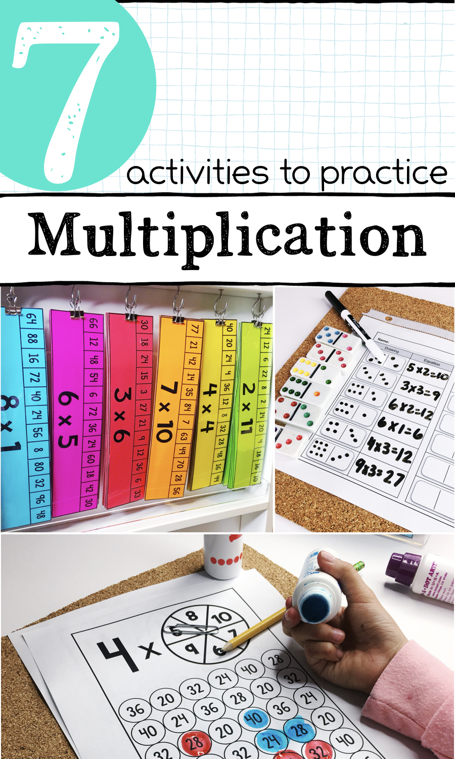 7 Activities To Practice Multiplication - Free Printable Math Centers