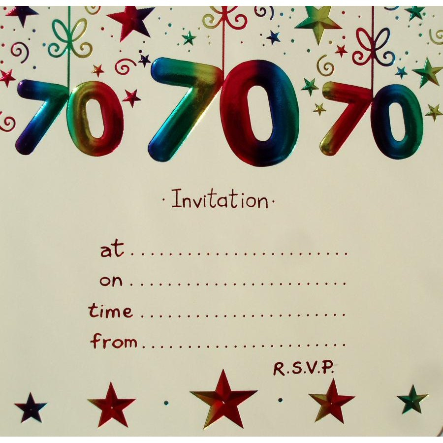 70Th Birthday Invitations Templates Free — Birthday Invitation Examples - Free Printable 70Th Birthday Party Invitations