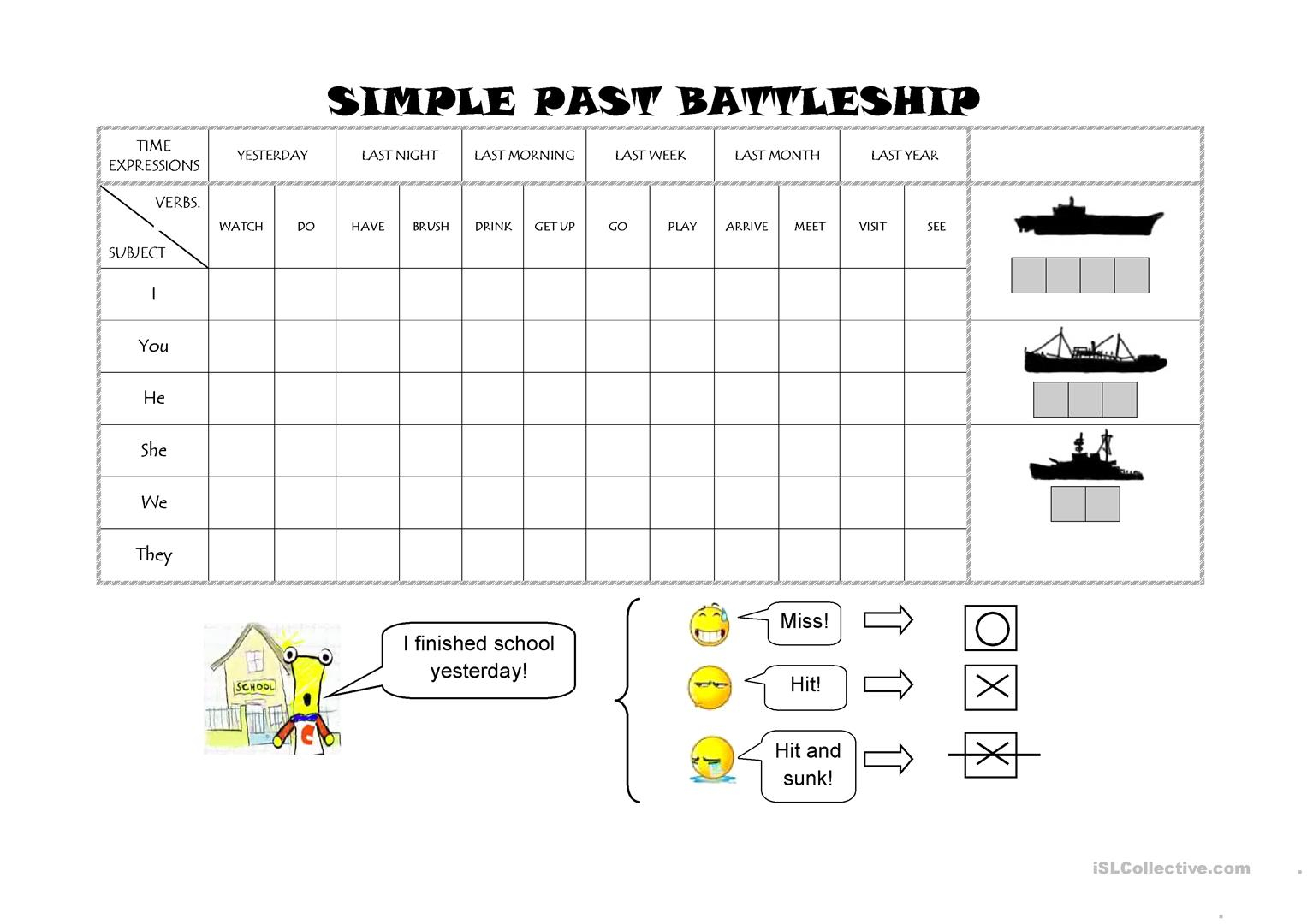 73 Free Esl Battleship Worksheets - Free Printable Battleship Game