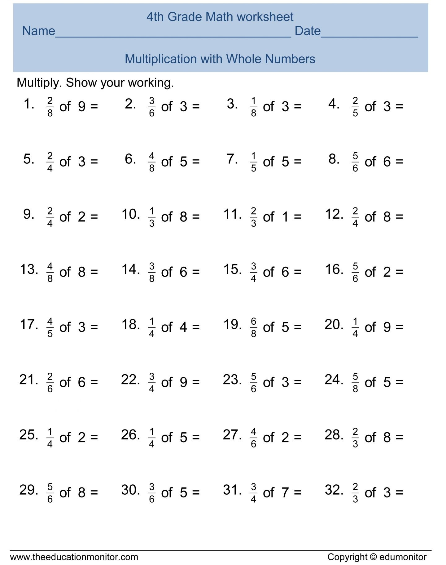 7th grade math worksheets for free