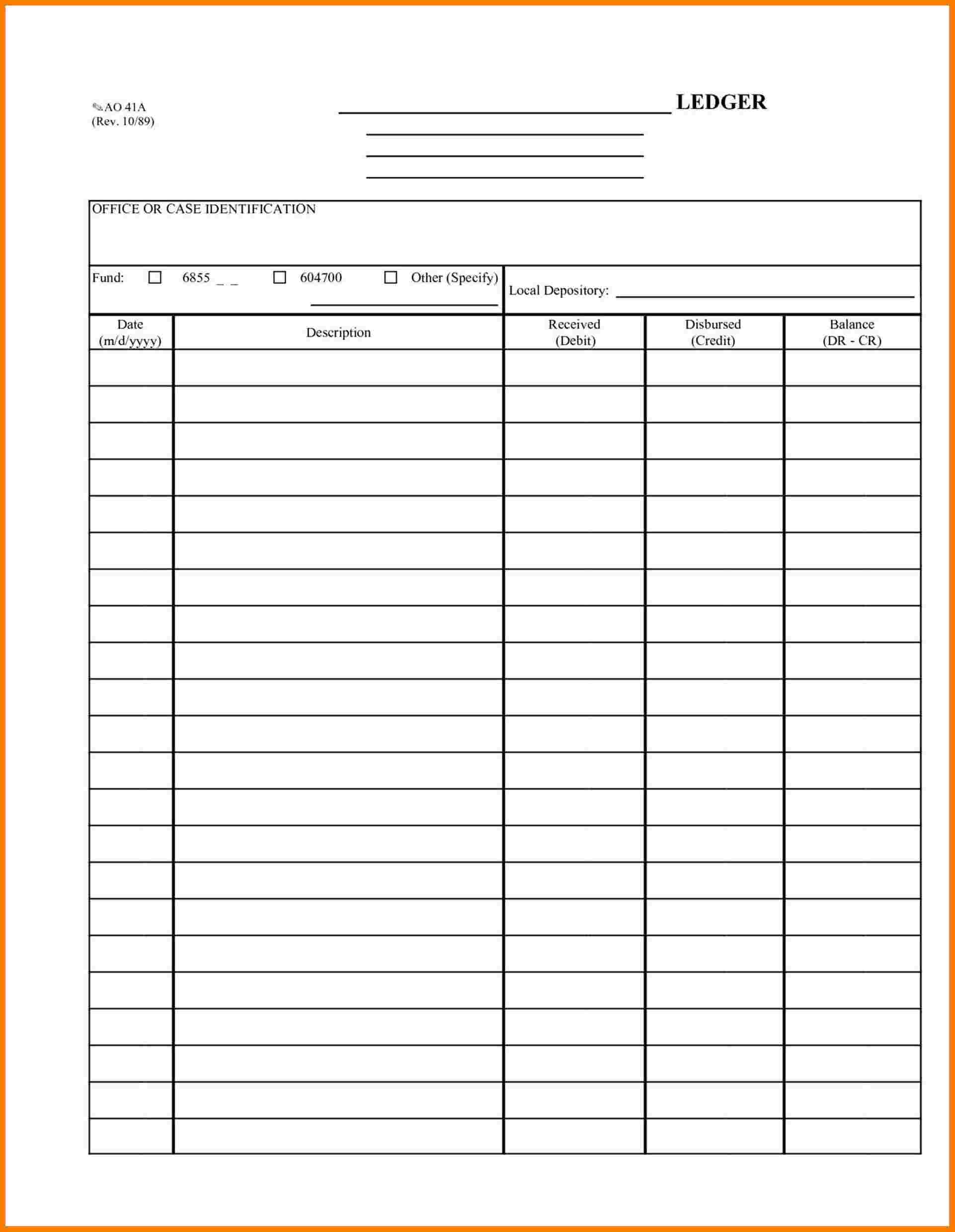 8+ Blank Accounting Ledger | Ledger Review - Free Printable Accounting Ledger