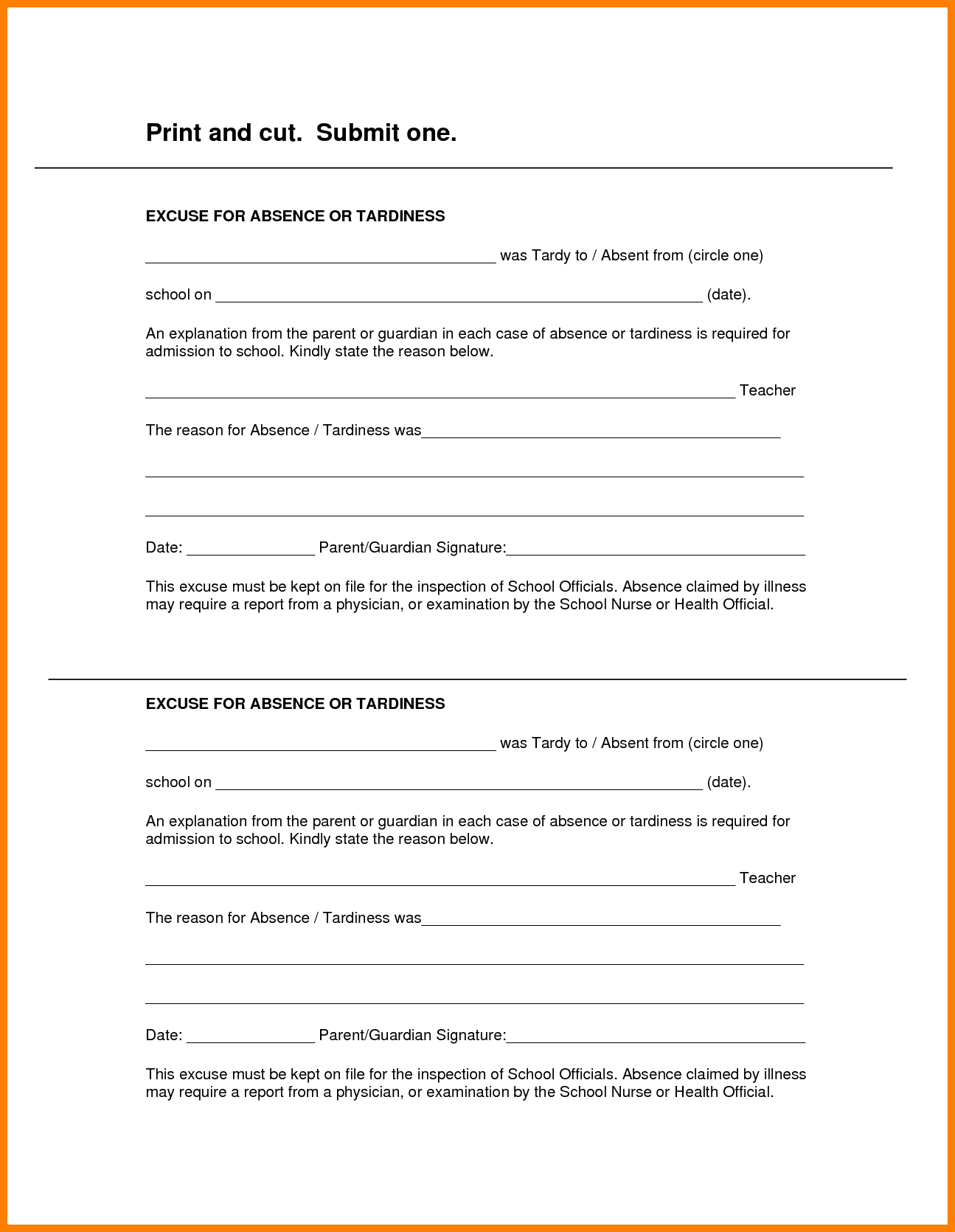 8+ Doctors Excuse Form | This Is Charlietrotter - Free Printable Doctors Excuse