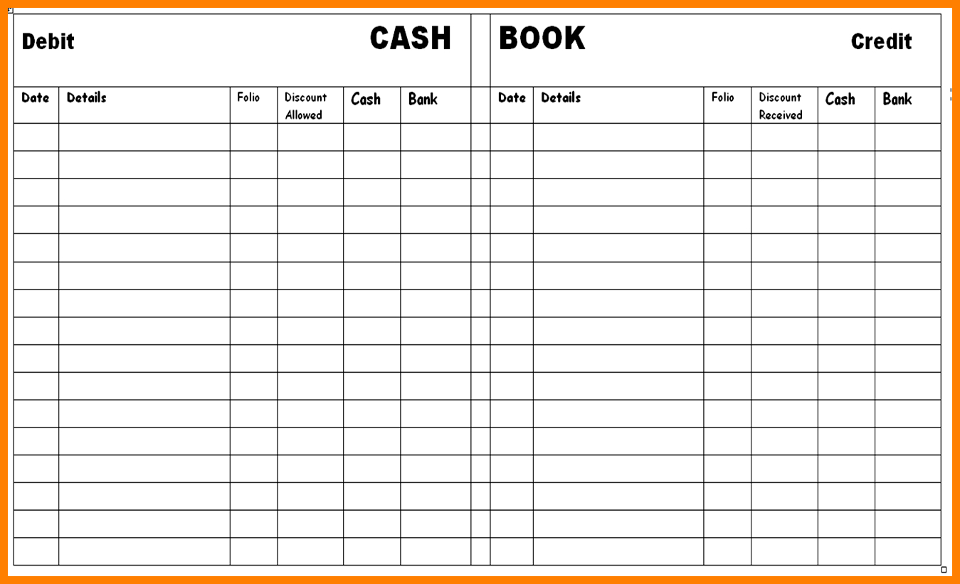 8+ Free Printable Accounting Ledger | Ledger Review - Free Cash Book Template Printable
