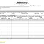 8 Free Printable Doctors Excuse For Workagenda Template Sample   Free Printable Medication List