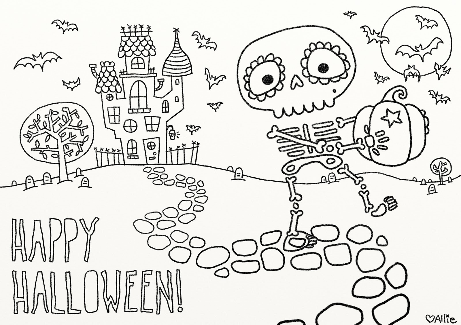 9 Fun Free Printable Halloween Coloring Pages - Printable Halloween Cards To Color For Free
