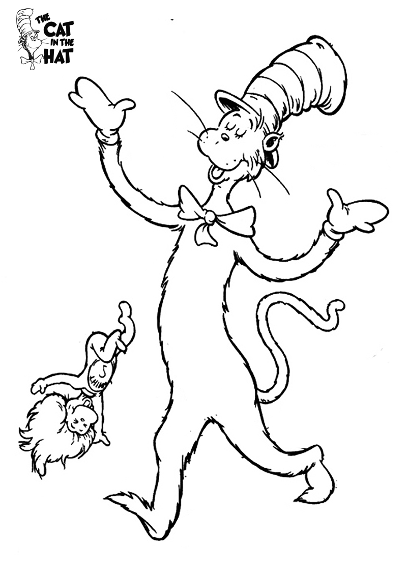 9 Pics Of Free Printable Coloring Pages Big Cat In The Hat - Cat - Free Printable Cat In The Hat Pictures