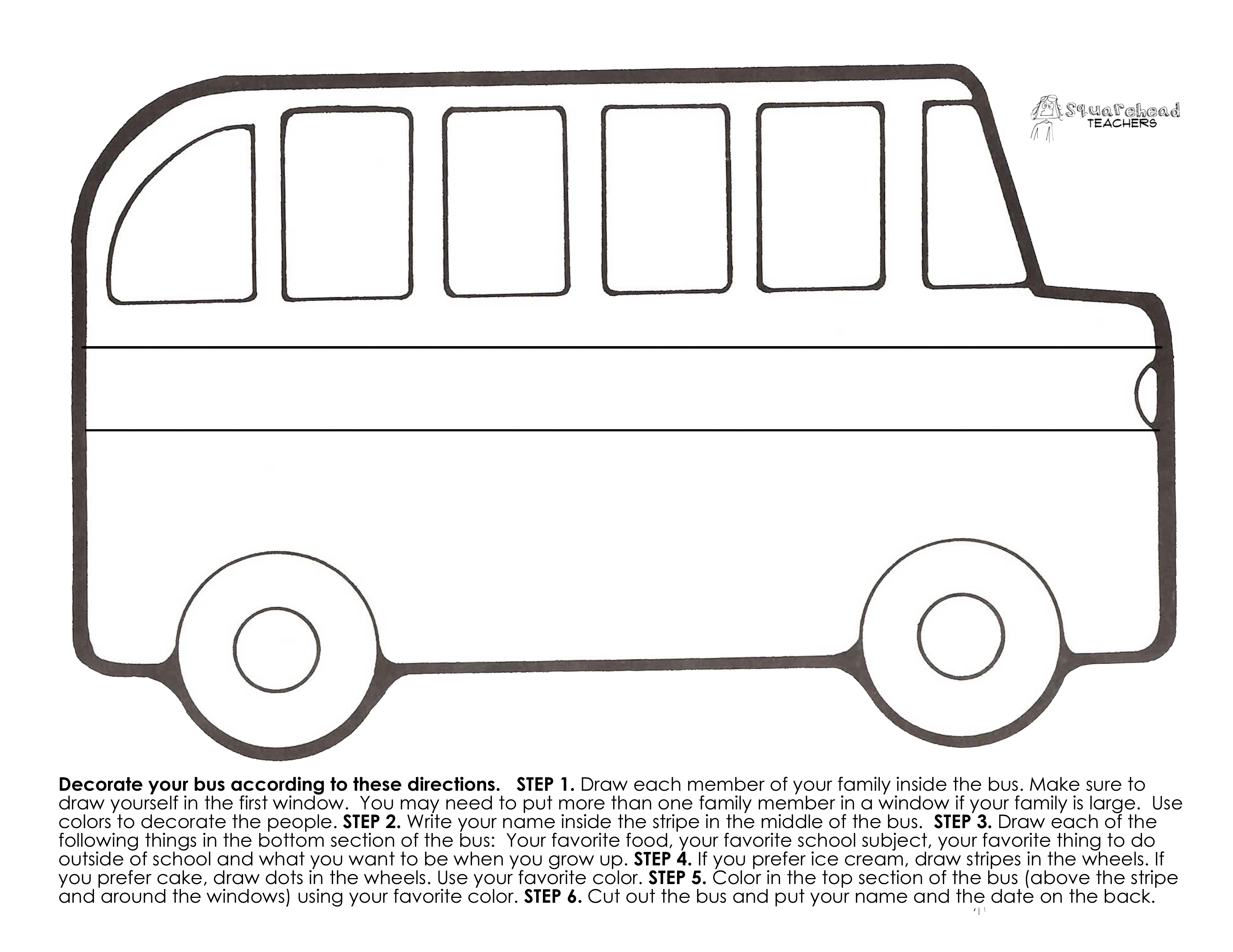 99+ Free Printable School Bus Craft Template A Teaching Tips School - Free Printable School Bus Template