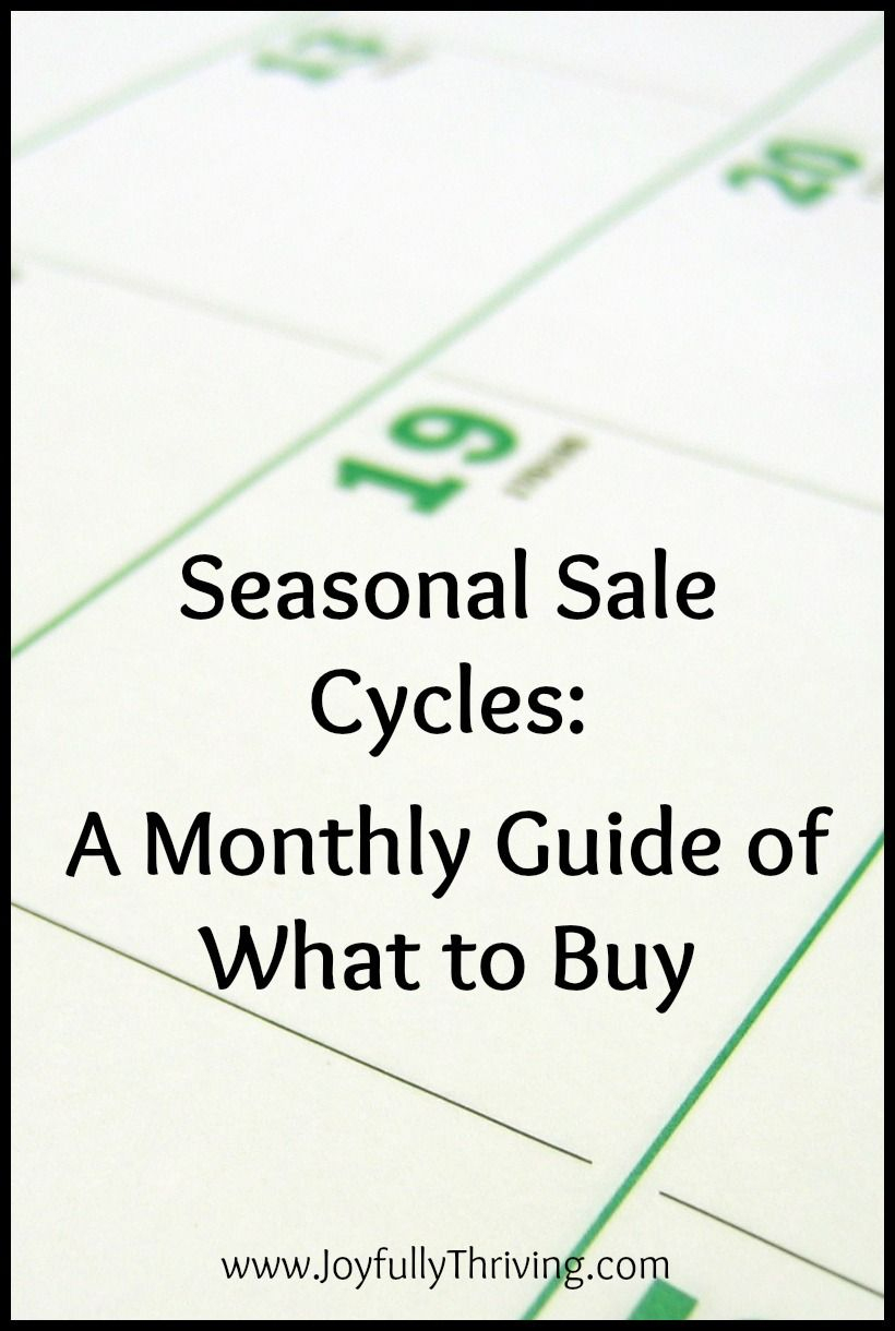 A Free Printable Guide To Seasonal Sale Cycles | !pinned Over 1,000 - Free Printable Coupons Without Downloads
