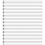 A Simple, Blank Sheet Of Music For Musicians Hoping To Write In   Free Printable Music Staff