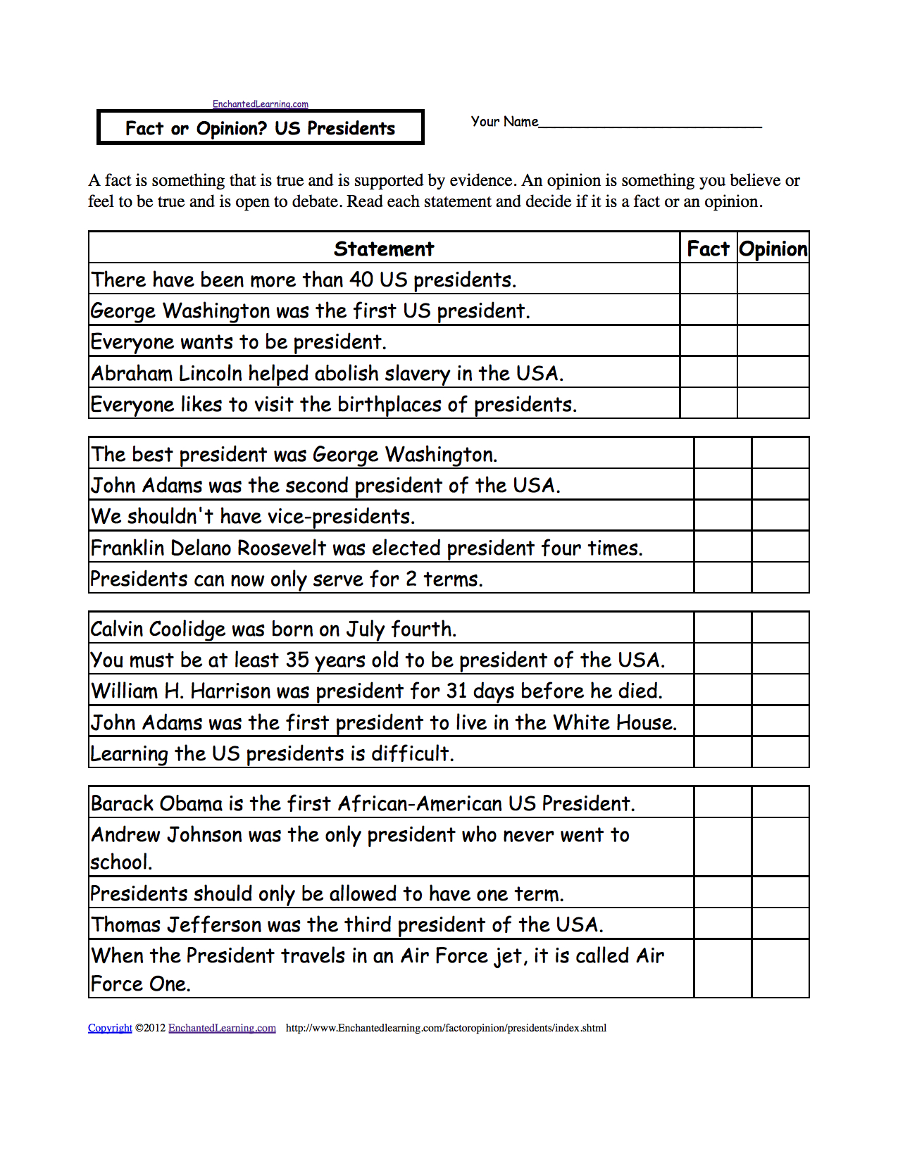 Activities, Worksheets And Crafts For Presidents Day - Enchanted - Free Printable Presidents Day Worksheets