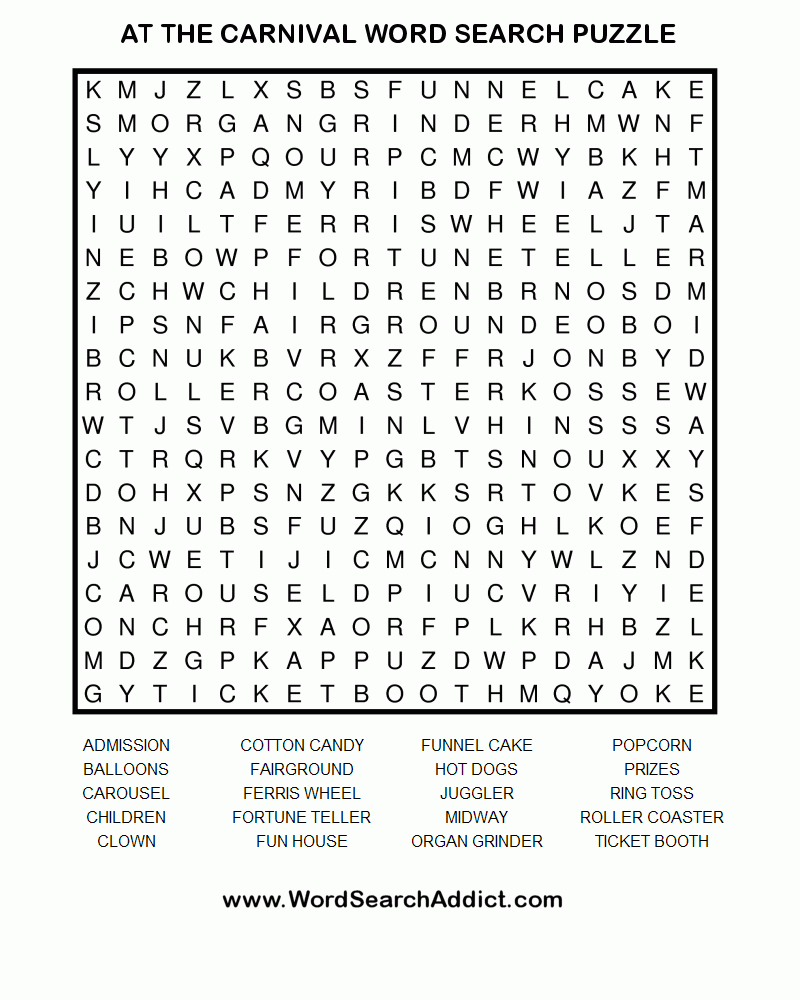 Activity Idea: Distract Yourself With Puzzles! These Are Free, Easy - Word Search Free Printable Easy