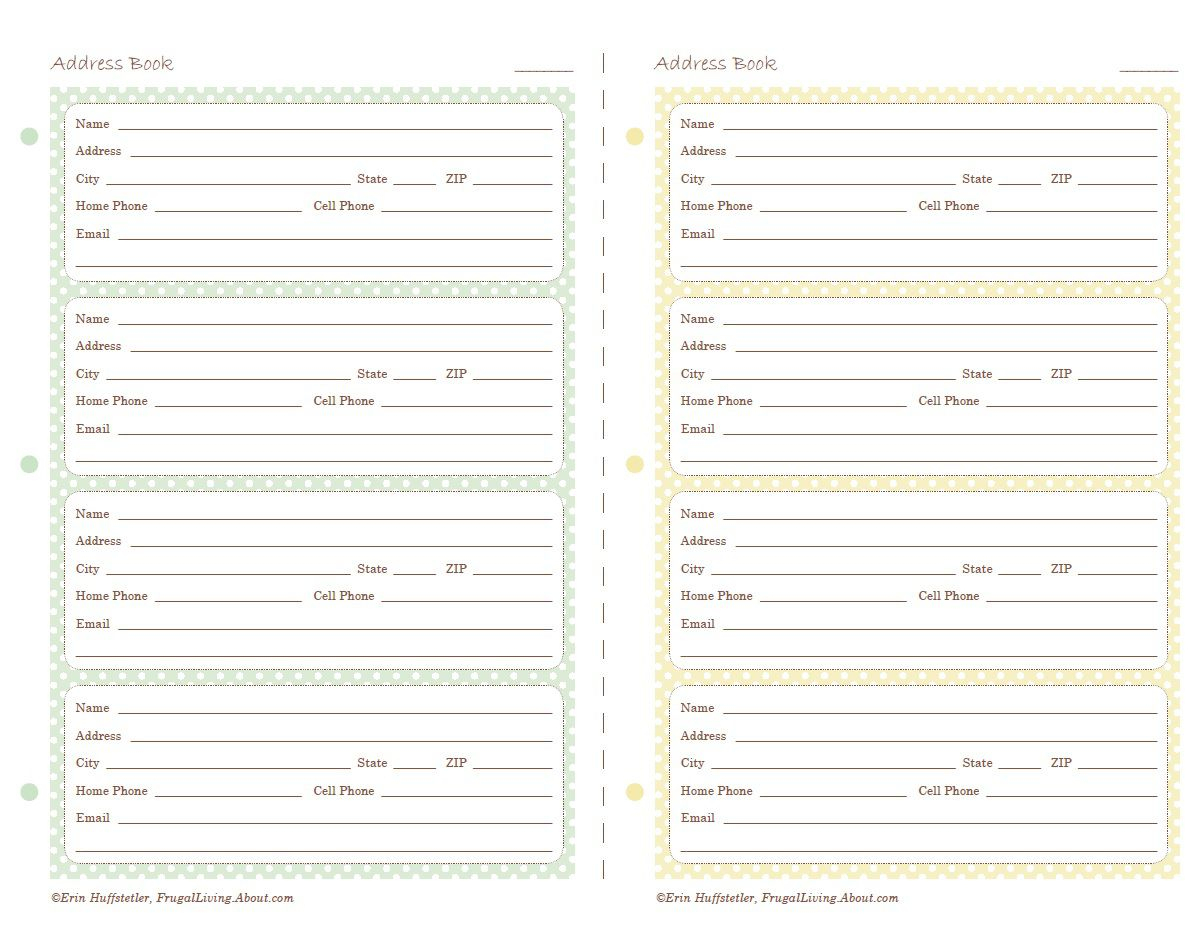 Address Book Printable Large Print Template Sheets Free Admission - Free Printable Address Book Pages