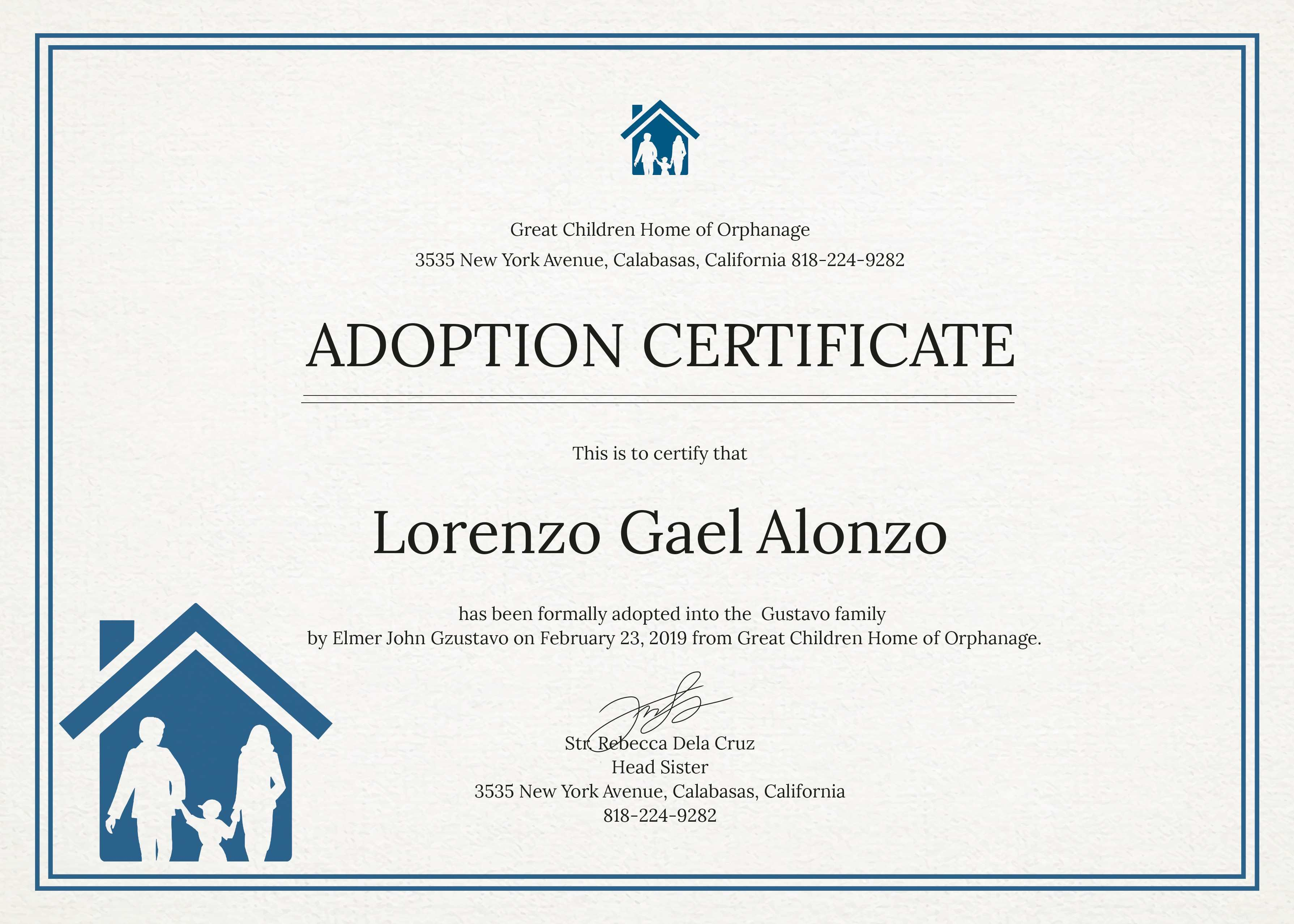Adoption Certificate New Christening Certificate Template Choice - Free Printable Adoption Certificate