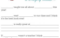 Free Printable Teacher Notes To Parents