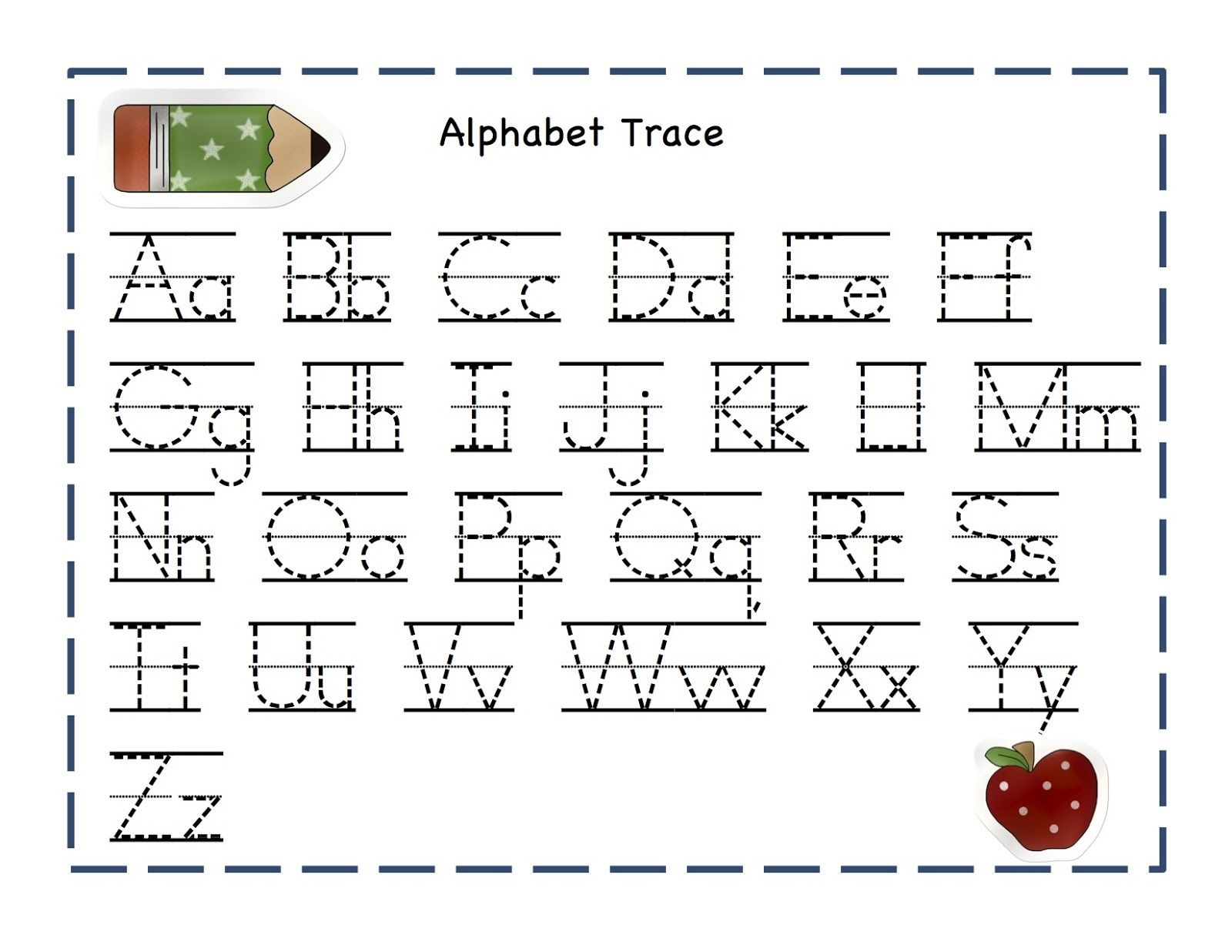 Alphabet Tracer Pages For Kids | Alphabet And Numbers Learning - Free Printable Preschool Name Tracer Pages