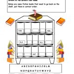 Alphabetical Order On The Shelf   Worksheet. | Library Skills   Free Library Skills Printable Worksheets