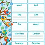 Amazon : Carson Dellosa Boho Birds Birthday Chart (114187   Free Printable Birthday Graph