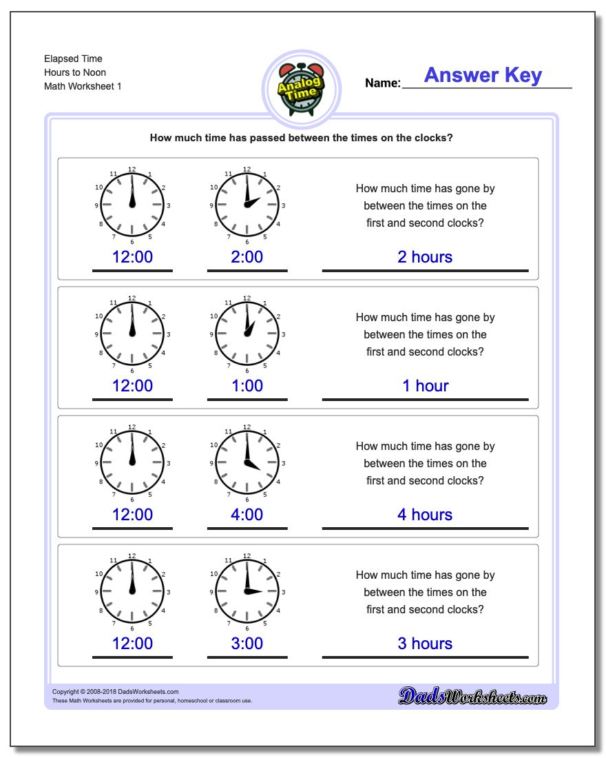 Analog Elapsed Time - Elapsed Time Worksheets Free Printable