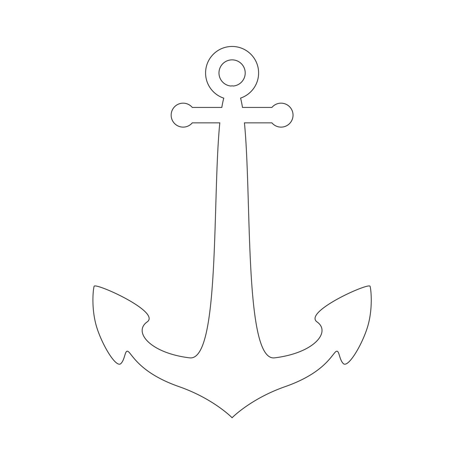 Anchor Stencil | Free Printable Stencil Templates | Wood Burning - Free Printable Anchor Template